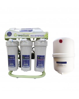 Wellon 40 LPH Domestic/Commercial RO Water Purifier + Wellon NPTK-4 Gallon RO Plastic Water Storage Pressure Tank
